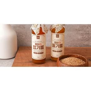 순수 통참깨 통들깨 저온압착 풍미 참기름180ml+들기름180ml 총2병