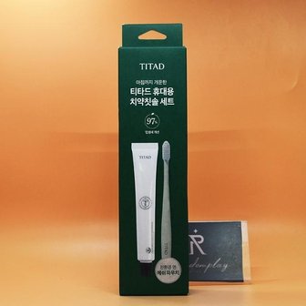  티타드 휴대용 치약칫솔 세트 파우치 + 칫솔 1P + 치약 50g