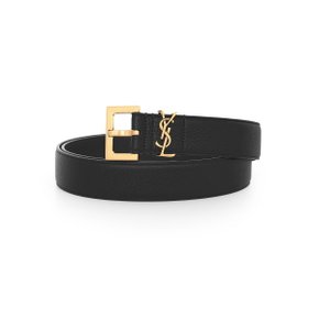 [생로랑 SAINT LAURENT] 634440 DTI0W 1000 금장 벨트