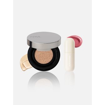 네이밍 [파우치 SET/W컨셉 단독] 레이어드 핏 미니 쿠션 + 글로이 하트 미니 립 틴트