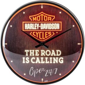 독일 NostalgicArt 코카콜라 벽시계 레트로 Retro Wall Clock Harley Davidson Road is Calling