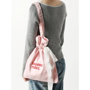 Ribbon eco bag_pink