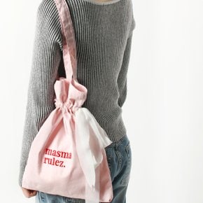 Ribbon eco bag_pink