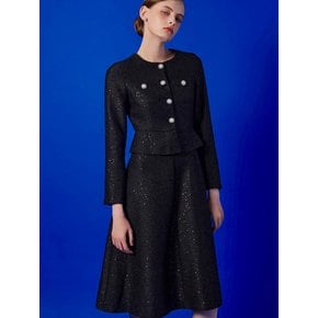 Hattu sequin tweed dress (2colors)