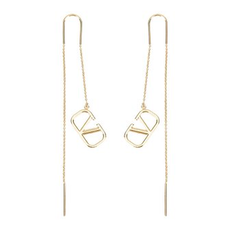  발렌티노 여성 V 로고 골드 귀걸이 0D05 MET CS4