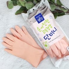 너만아는잡화점 명진 손이편한 짧은 손목 단미니 고무장갑 10켤레 / 핑크