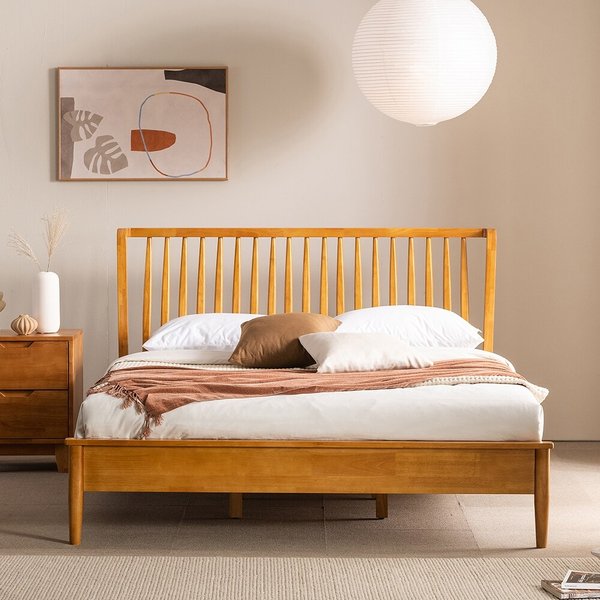 리나 프리미엄 고무나무원목 침대프레임 슈퍼싱글 SS