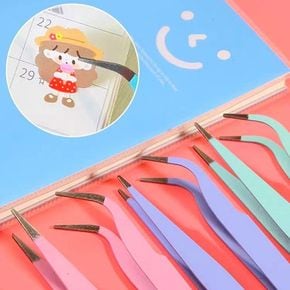 스티커 다꾸 핀셋 정밀핀셋 탑꾸 스꾸 폴꾸 미니 족집게 다이어리