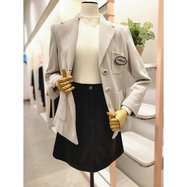 [여주점] 여성 벨벳 텍스처 쓰리버튼 싱글 자켓(ITPAWJK770)