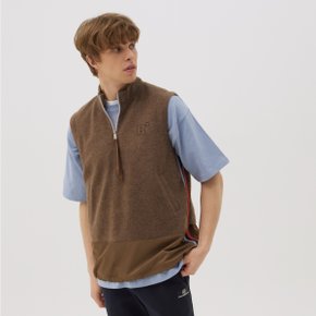 KNIT ZIP-UP VEST_BR