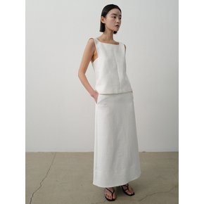 Clean Maxi Skirt_White