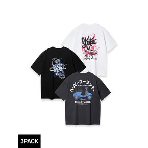 [3PACK] 앨빈클로 오버핏 스트릿 반팔티 3종 패키지