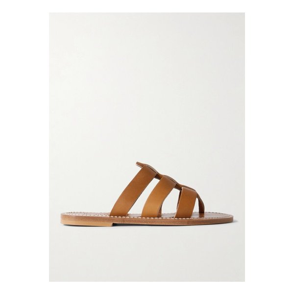 돌론 컷아웃 가죽 슬라이더 탠 브라운 46376663162859891