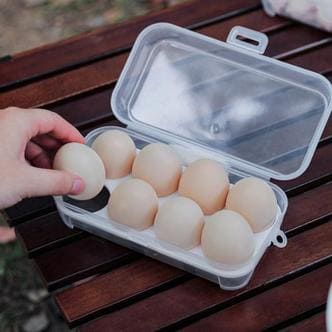 셀러허브 휴대용 투명 달걀 트레이 8구 (S11210811)