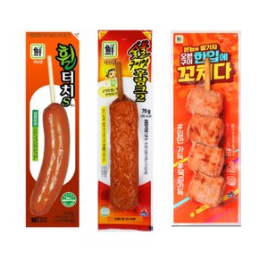 사조대림 냉장 휠터치S 70g 5개+숯불구이맛후랑크2 70g 5개+한입에꼬치다 90g 5개