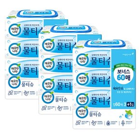 페퍼민트 물티슈 캡형 60매 4입 3팩