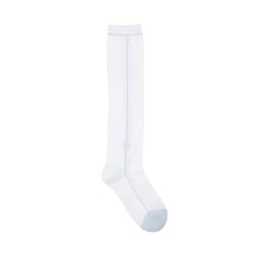 [26SS] 블루 여성 라인 배색 로고 메쉬 조직 니 삭스 821F1SC057_BL