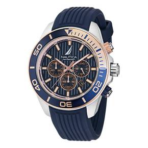 3985400 Nautica One Silicone Chronograph Watch