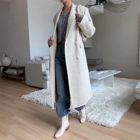 여자 FW 수제 울 클래식 롱 데일리 코트