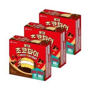 롯데제과 초코파이 480g 12봉입 3개_