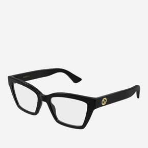 [해외배송] 구찌 렉탱귤러 볼드 안경테 GG1715O 014 BLACK BLACK TRANSPARENT 55