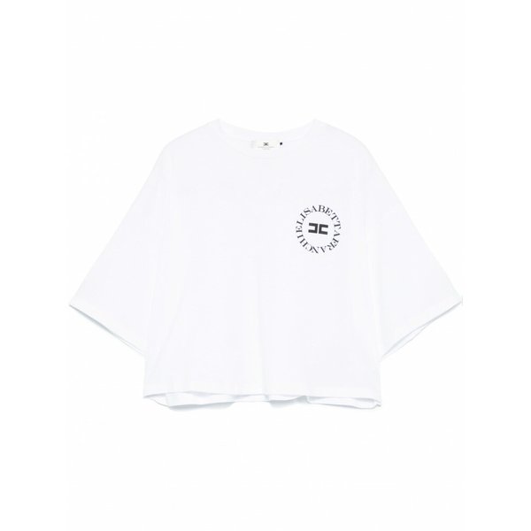 여성 티셔츠 크롭 logoprint MA00646E3 270 초크 /9