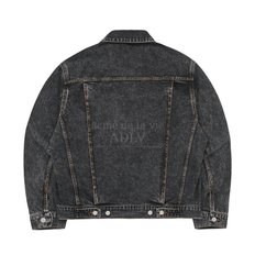 WASHED TRUCKER DENIM JACKET BLACK - 워시드데님