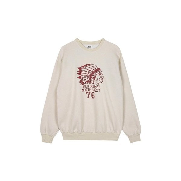 [와일드 동키] FW25 공용 노스 웨스트 맨투맨 FG NORTH WEST TEA