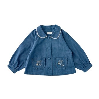 밍크뮤 [여주점] [오프라벨 여주점] 밍크뮤 (BL) 체리자수데님자켓 (35115-121-01)