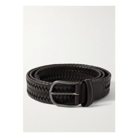 ANDERSON'S 우븐 가죽 벨트 3.5cm 브라운 1647597288601876