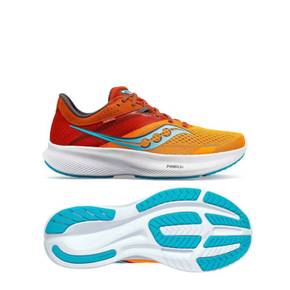 5032883 SAUCONY Mens Ride 16 Running Shoes In Marigold/lava