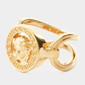 [해외배송] 베르사체 메탈 반지 1014558_1A00620 3J000-Versace Gold