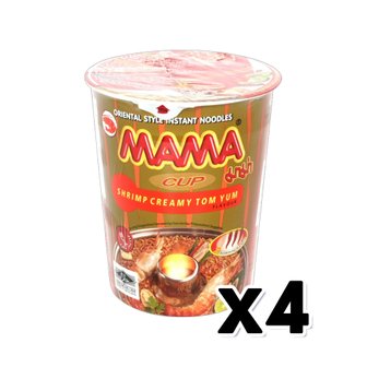  마마컵 쉬림프 크리미 톰얌 수입컵라면 70g x 4개