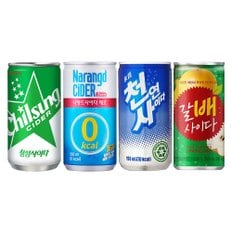 사이다 미니캔 4종 칠성사이다 나랑드사이다 갈배사이다 천연사이다 30캔/60캔 모음
