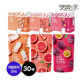 슈가로로 4kcal 곤약젤리 요구르트10팩+자몽10팩+패션후르츠10팩