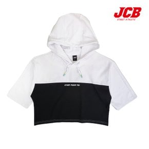 7부 절개배색 후드 티셔츠 (JBK8S245GSB)