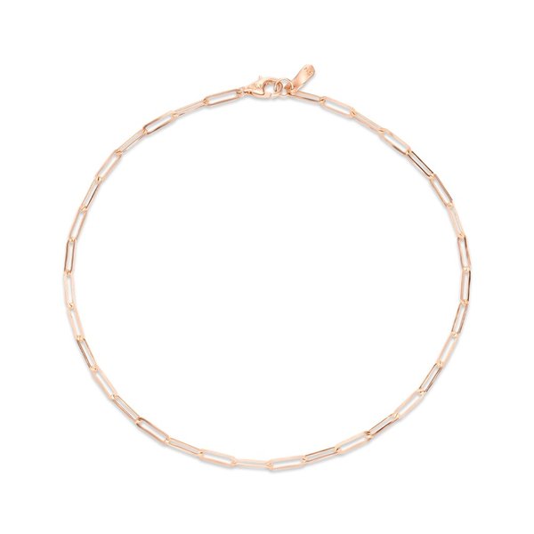 [비앤비골드] 14K 심플 플랫 클립체인 발찌 JNA23107