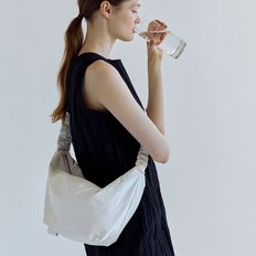 Daily Shirring Bag M Sleek White