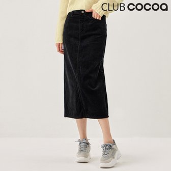 CLUB COCOA 코듀로이슬릿스커트_C2A2SK8854