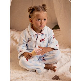 DOSSY 플러피 보니 긴팔 키즈 수면 잠옷 세트