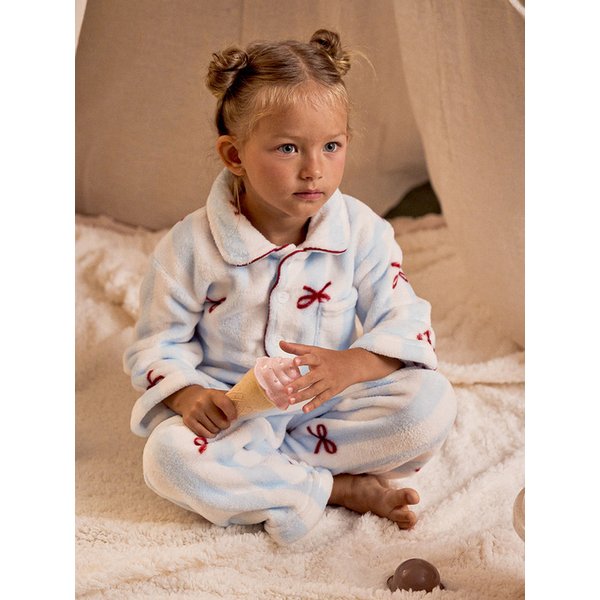 플러피 보니 긴팔 키즈 수면 잠옷 세트
