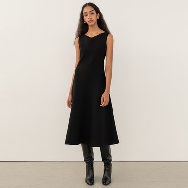 Karina A-Line Dress Black