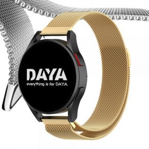 DAYA 갤럭시워치 스트랩 밀레니즈루프 밴드 5 4 3 20mm 골드