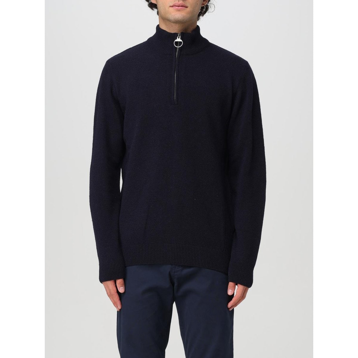 확대된 대표 바버 남성 니트 FW25 MKN0837 NY91