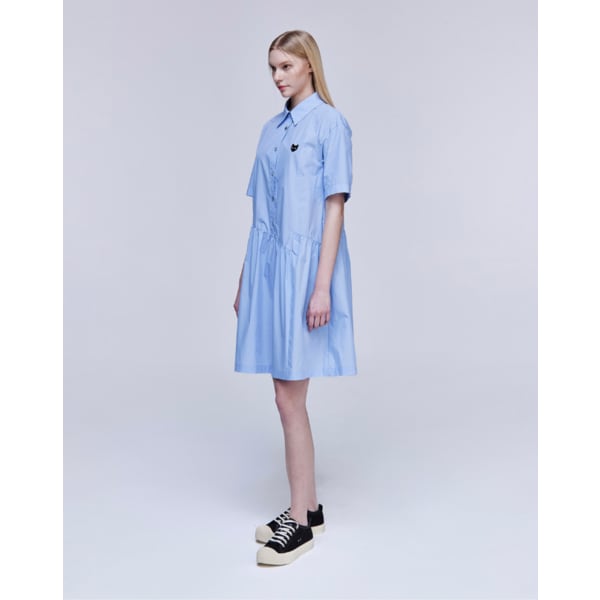 [파주점] [송지오우먼]지제로 커브드 플리츠 셔츠 원피스 스카이 블루 WH3OP801SB