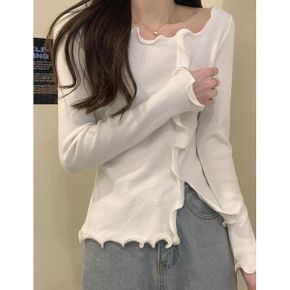 웨이브넥 골지 슬림 티셔츠 G6FTS012P _P436638644