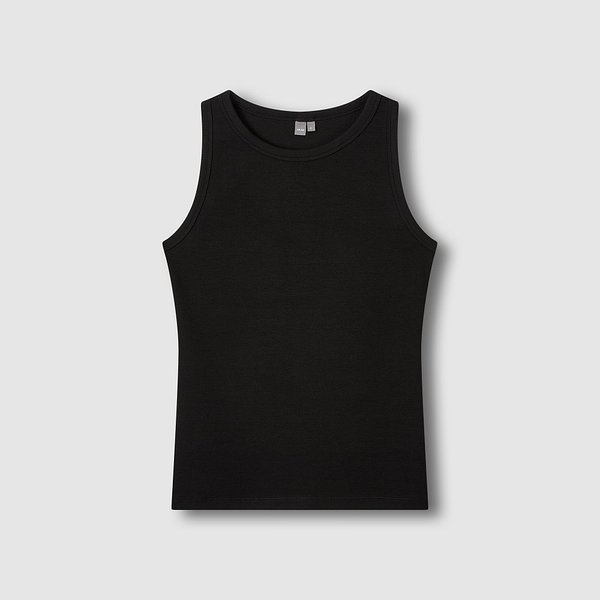 여 코튼 립 민소매 티셔츠 J116201075099