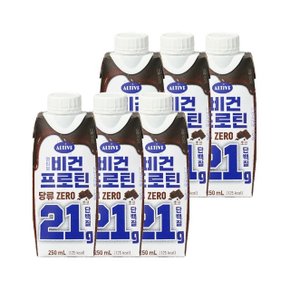 얼티브 비건프로틴 당류 ZERO 초코 250ml x6개