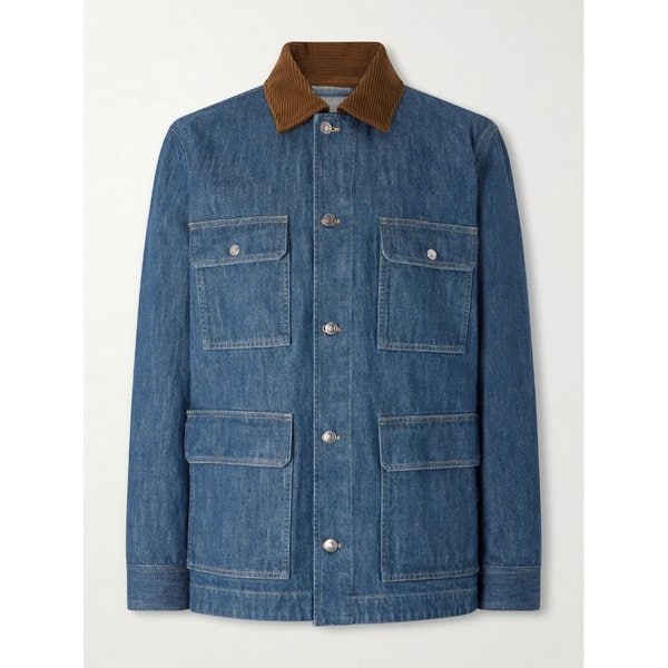 오스틴 코듀로이 트림 데님 재킷 46376663162994051