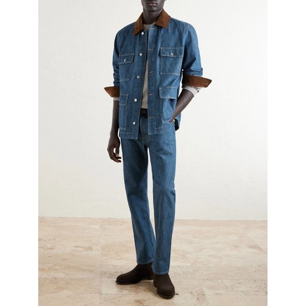 오스틴 코듀로이 트림 데님 재킷 46376663162994051